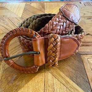 Hollister Genuine Leather Woven Belt XS/S